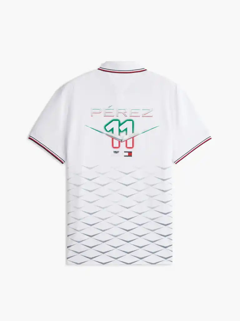 Cadillac F1 Racing 2026 SE Mexico GP Sergio "Checo" Perez Team Polo Shirt - White