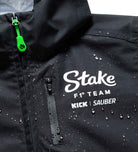 Stake F1 Kick Sauber 2024 Men's Team Rain Jacket - Black Jackets Stake F1 Kick Sauber 