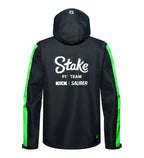 Stake F1 Kick Sauber 2024 Men's Team Rain Jacket - Black Jackets Stake F1 Kick Sauber 