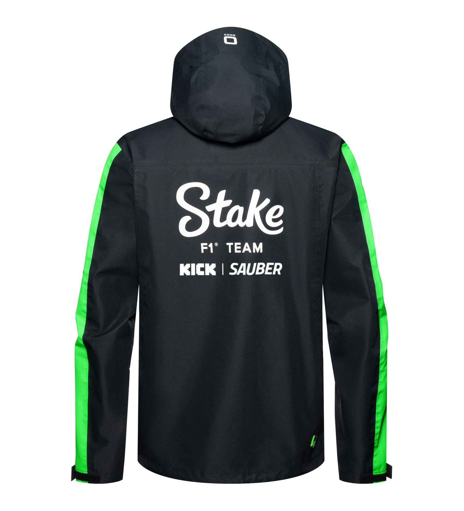 Stake F1 Kick Sauber 2024 Men's Team Rain Jacket - Black Jackets Stake F1 Kick Sauber 