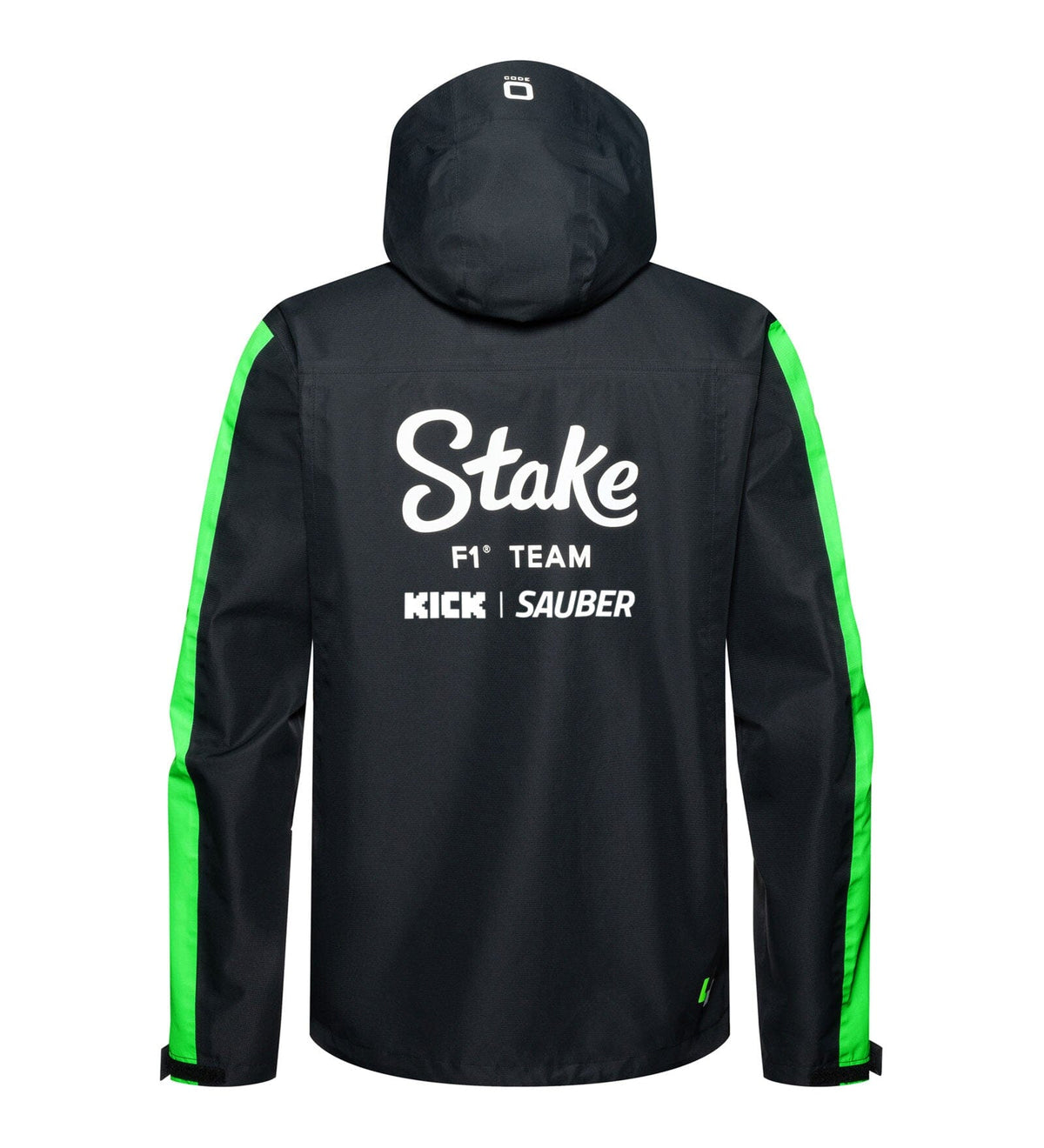 Stake F1 Kick Sauber 2024 Men's Team Rain Jacket - Black Jackets Stake F1 Kick Sauber 