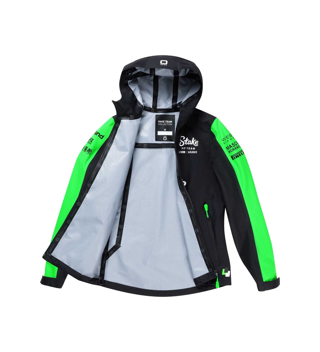 Stake F1 Kick Sauber 2024 Women's Team Rain Jacket - Black Jackets Stake F1 Kick Sauber 