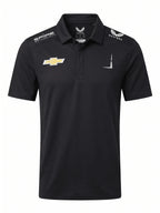 Nascar Spire Motorsport Men's Team Performance Polo Shirt - Caviar Black Polos Spire Motorsports 