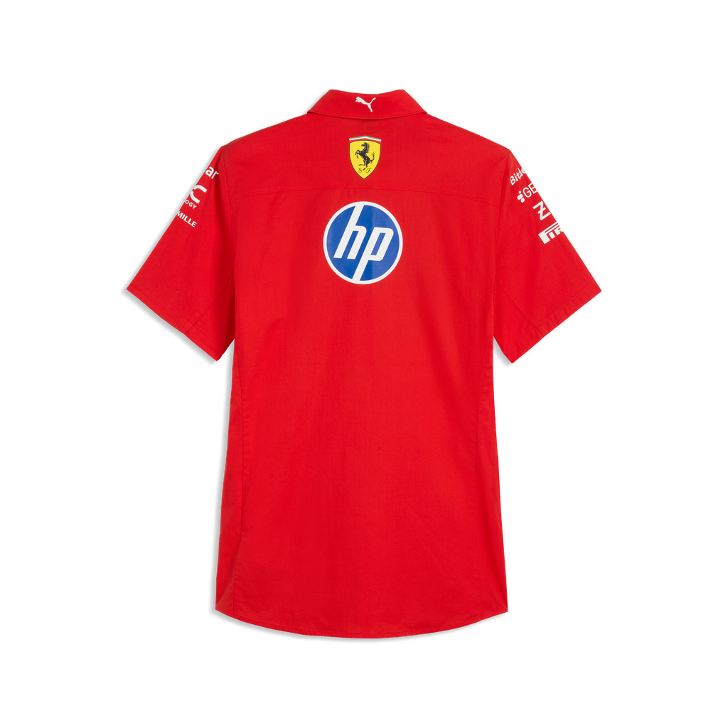 Scuderia Ferrari F1 2026 Men's Team Button Down Shirt - Puma Red Shirts Scuderia Ferrari 