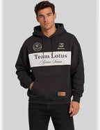 Ayrton Senna F1 X Team Lotus Oversized Pullover Hoodie - Black Hoodies Ayrton Senna 