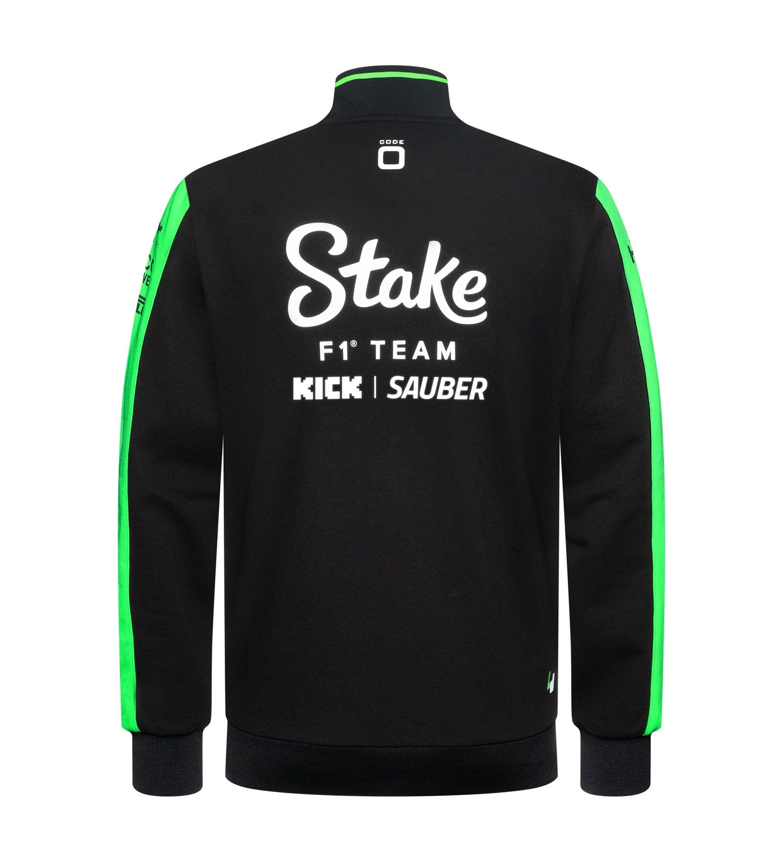 Stake F1 Kick Sauber 2024 Men's Team Full Zip Sweat Jacket - Black Jackets Stake F1 Kick Sauber 