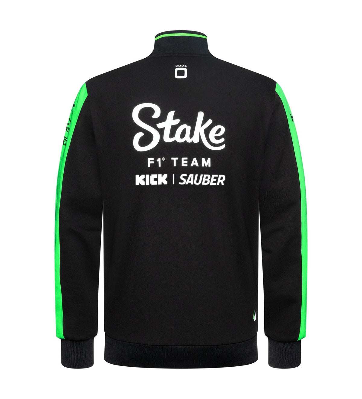 Stake F1 Kick Sauber 2024 Men's Team Full Zip Sweat Jacket - Black Jackets Stake F1 Kick Sauber 