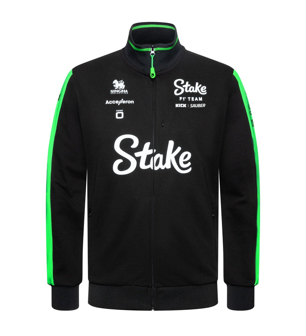 Stake F1 Kick Sauber 2024 Men's Team Full Zip Sweat Jacket - Black Jackets Stake F1 Kick Sauber 