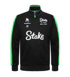 Stake F1 Kick Sauber 2024 Men's Team Full Zip Sweat Jacket - Black Jackets Stake F1 Kick Sauber 