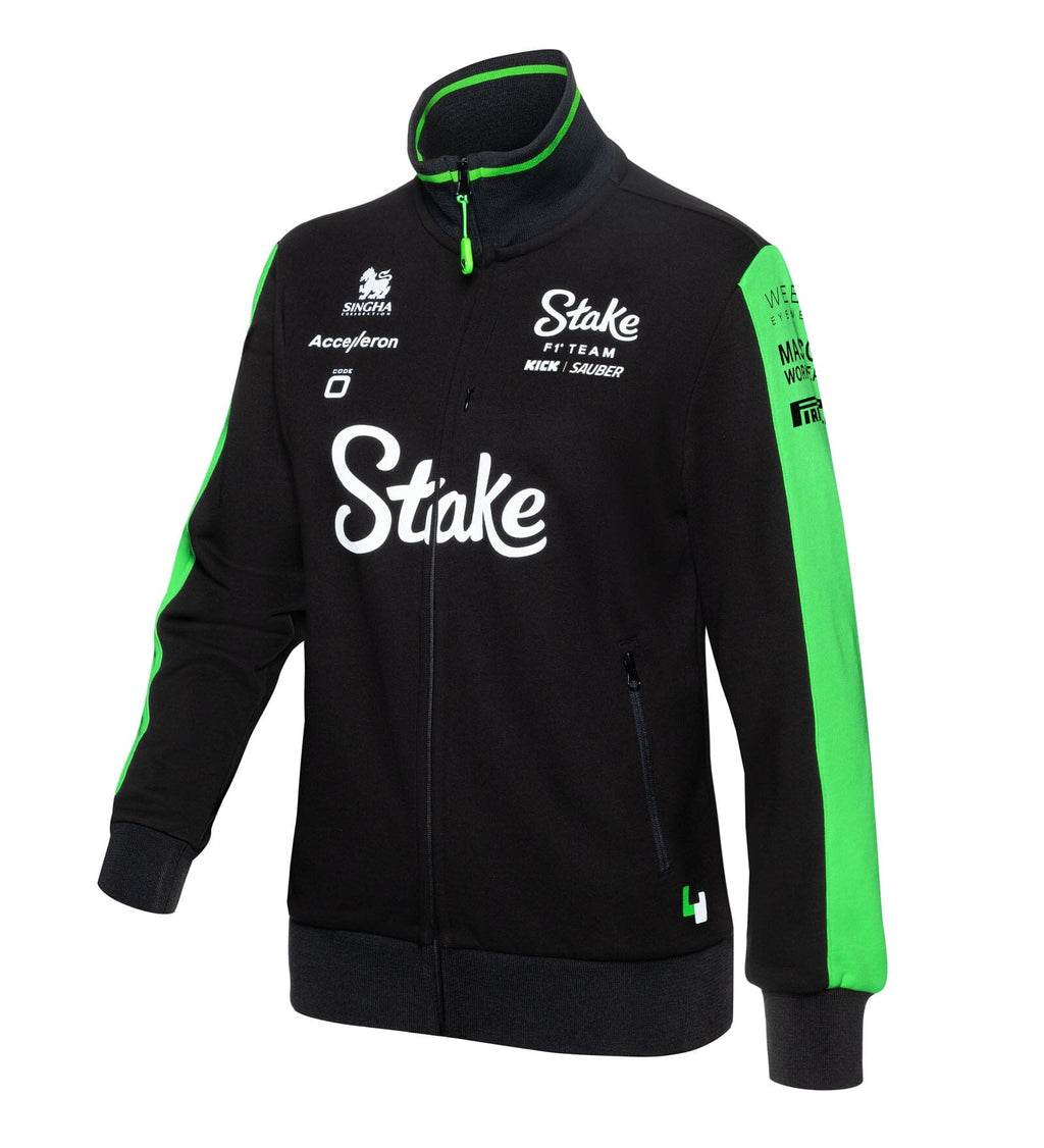 Stake F1 Kick Sauber 2024 Women's Team Full Zip Sweat Jacket - Black Jackets Stake F1 Kick Sauber 