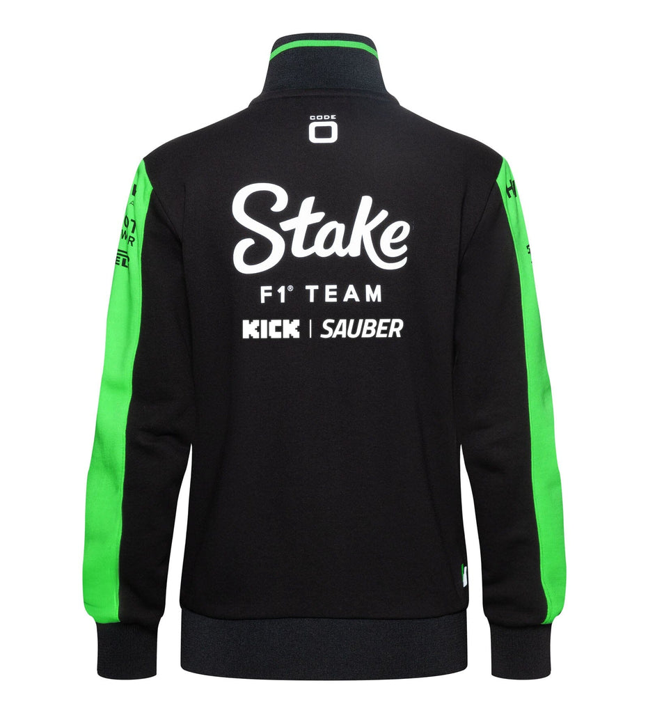 Stake F1 Kick Sauber 2024 Women's Team Full Zip Sweat Jacket - Black Jackets Stake F1 Kick Sauber 