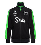 Stake F1 Kick Sauber 2024 Women's Team Full Zip Sweat Jacket - Black Jackets Stake F1 Kick Sauber 