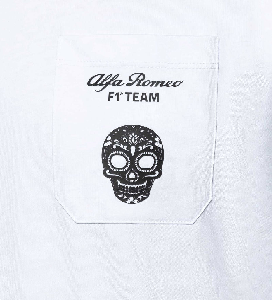 Alfa Romeo Racing F1 Men's Limited Edition Mexico GP Skull T-Shirt - Black/White T-shirts Alfa Romeo 