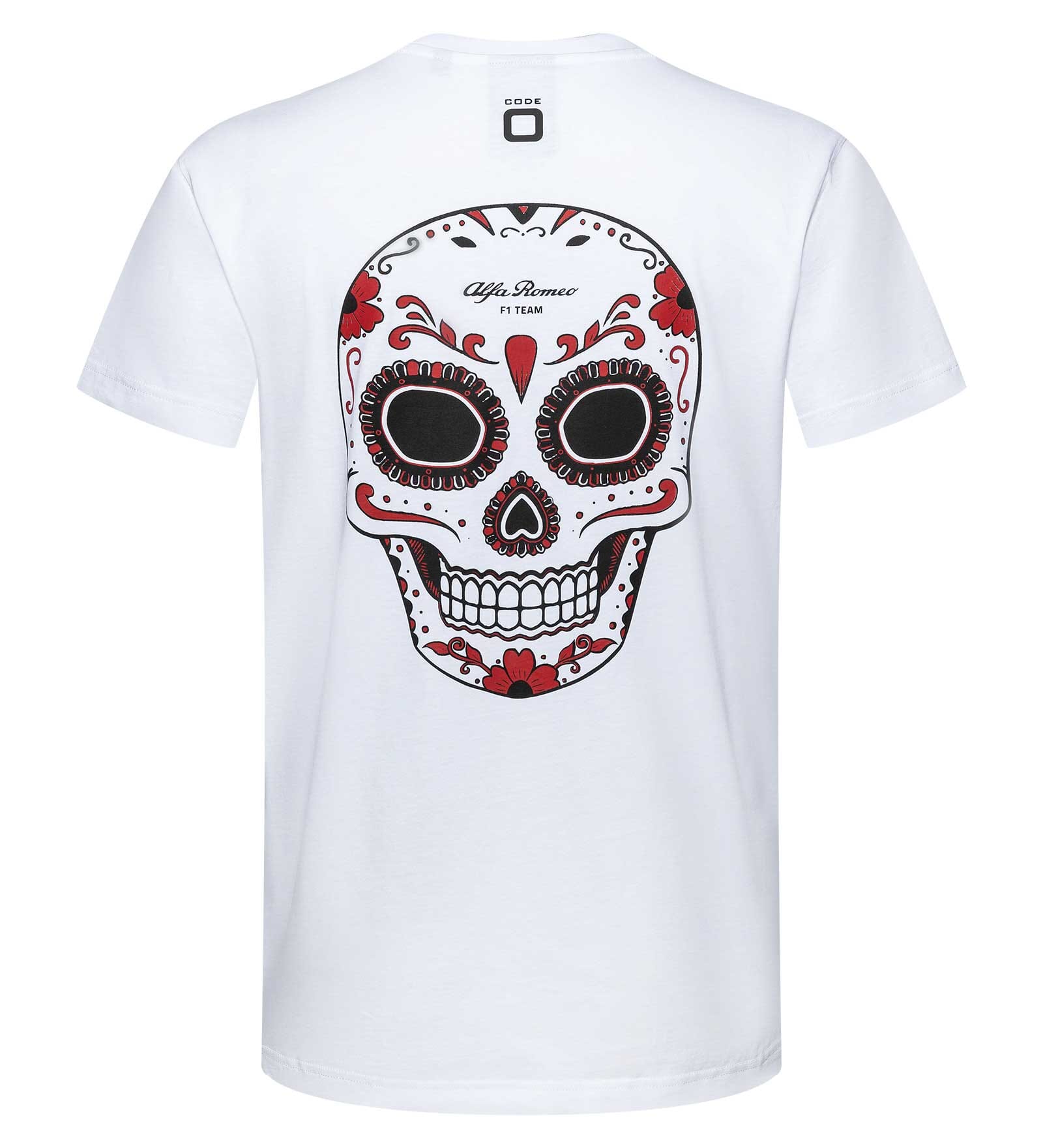 Alfa Romeo Racing F1 Men's Limited Edition Mexico GP Skull T-Shirt Black/White