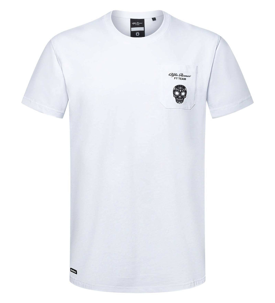 Alfa Romeo Racing F1 Men's Limited Edition Mexico GP Skull T-Shirt - Black/White T-shirts Alfa Romeo S White 
