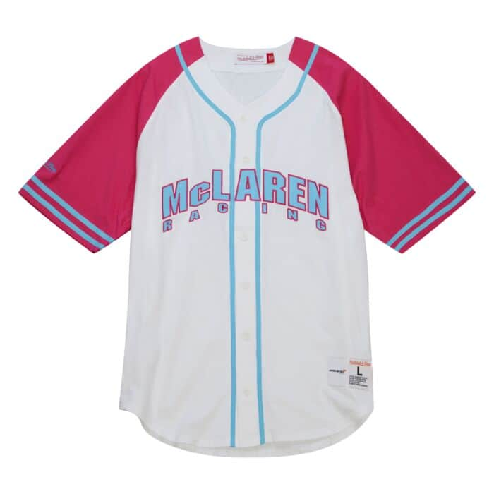 McLaren Racing F1 Special Edition Miami GP Mitchell & Ness Baseball Jersey