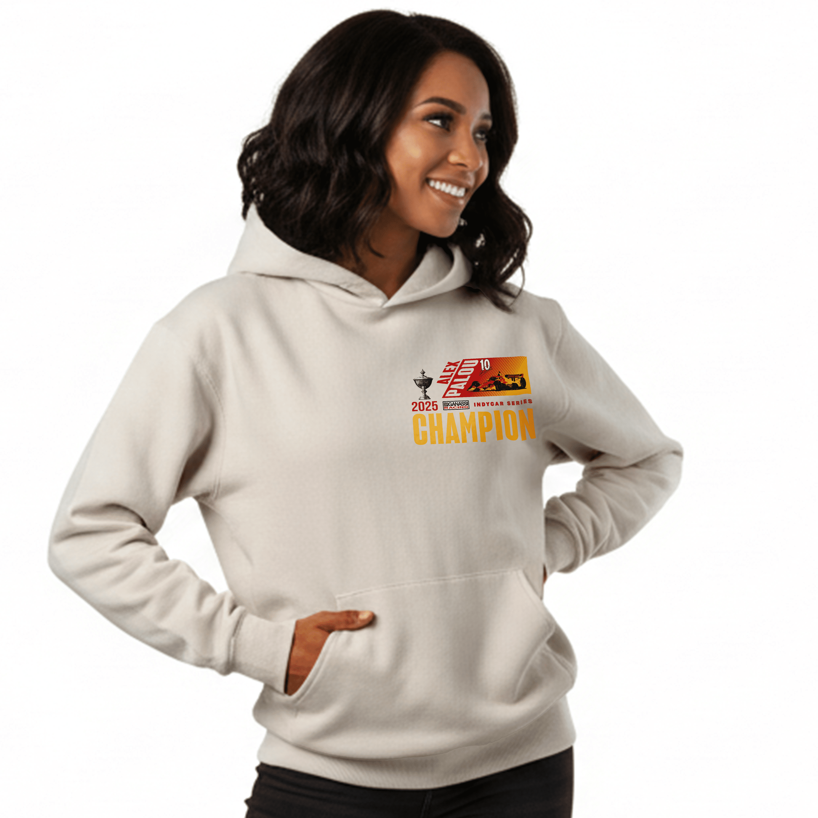 Chip Ganassi Racing Indy Alex Palou Champion Hoodie - Black/Ivory Hoodies Chip Ganassi Racing 