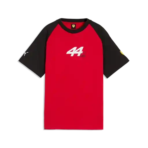 Scuderia Ferrari F1 Kids Lewis Hamilton Graphic T-Shirt - Youth Puma Black T-shirts Scuderia Ferrari 