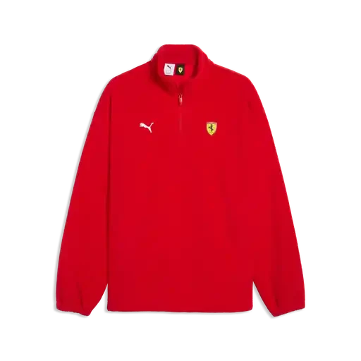 Scuderia Ferrari F1 Fanwear 1/4 Zip Sweatshirt - Rosso Corsa/Puma Black Sweatshirt Scuderia Ferrari XS Red 