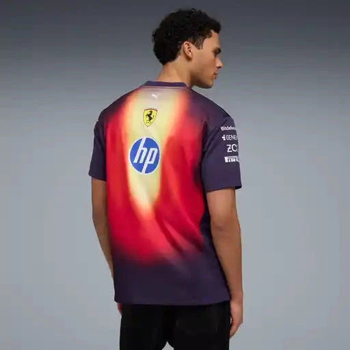 Scuderia Ferrari F1 2026 Special Edition China GP Team T-Shirt - Deep Plum Polos Scuderia Ferrari 