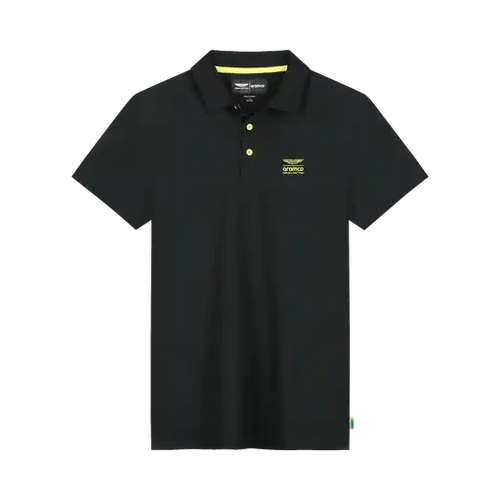 Aston Martin F1 Seasonal Polo Shirt - AM Green/True Black Polos Aston Martin F1 XS Black 
