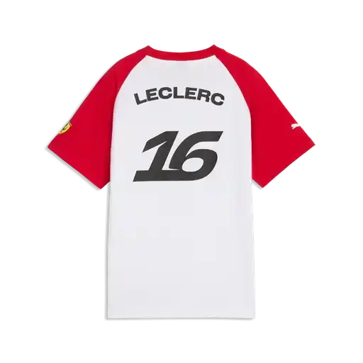Scuderia Ferrari F1 Kids Charles Leclerc T-Shirt - Youth Puma White T-shirts Scuderia Ferrari 