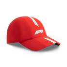Formula 1 Tech F1 Racing Line Baseball Hat - F1 Hot Red/True Black Hats Formula 1 