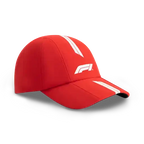 Formula 1 Tech F1 Racing Line Baseball Hat - F1 Hot Red/True Black Hats Formula 1 