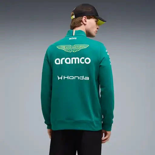 Aston Martin F1 2026 Team 1/2 Zip Sweatshirt - Green Lux – CMC