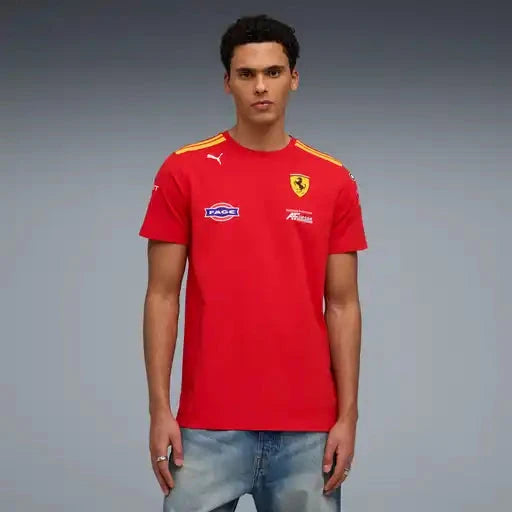 レア★フェラーリFerrariレーシング　チームチームシャツ　M Scuderia Ferrari Hypercar Le Mans 2026 Team T-Shirt - Puma Red