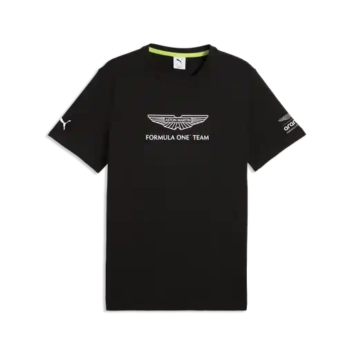 Aston Martin F1 Large Logo T-Shirt - Black/Green T-shirts Aston Martin F1 XS Black 