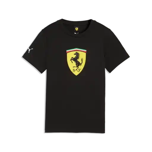Scuderia Ferrari F1 Kids Shield T-Shirt - Youth Rosso Corsa/Puma Black T-shirts Scuderia Ferrari XS-116 Black 
