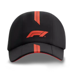 Formula 1 Tech F1 Racing Line Baseball Hat - F1 Hot Red/True Black Hats Formula 1 Black 