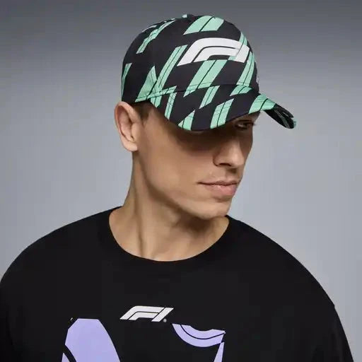 Formula 1 Tech F1 Track Graphic Baseball Hat - Focus Purple/Shift Green Hats Formula 1 