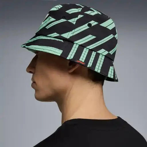 Formula 1 Tech F1 Track Graphic Bucket Hat - Focus Purple/Shift Green Hats Formula 1 