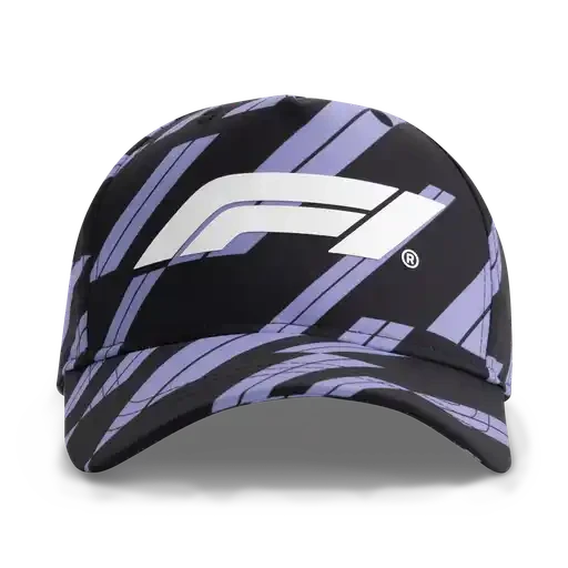 Formula 1 Tech F1 Track Graphic Baseball Hat - Focus Purple/Shift Green Hats Formula 1 Purple 
