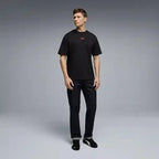 Formula 1 Tech Racing Line T-Shirt - Cloud Dancer/F1 Hot Red/True Black T-shirts Formula 1 