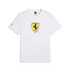 Scuderia Ferrari F1 Fanwear Large Shield T-Shirt - Rosso Corsa/Puma White T-shirts Scuderia Ferrari XS White 