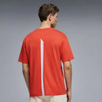 Formula 1 Tech Racing Line T-Shirt - Cloud Dancer/F1 Hot Red/True Black T-shirts Formula 1 