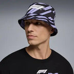 Formula 1 Tech F1 Track Graphic Bucket Hat - Focus Purple/Shift Green Hats Formula 1 