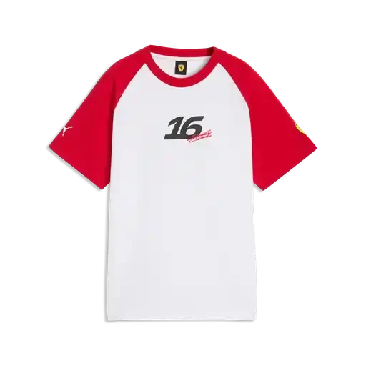 Scuderia Ferrari F1 Kids Charles Leclerc T-Shirt - Youth Puma White T-shirts Scuderia Ferrari 