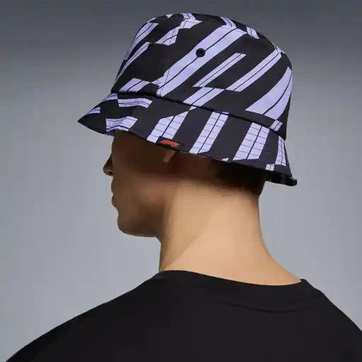 Formula 1 Tech F1 Track Graphic Bucket Hat - Focus Purple/Shift Green Hats Formula 1 
