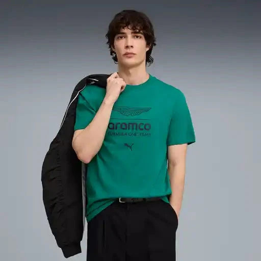 Aston Martin F1 Large Logo T-Shirt - Black/Green T-shirts Aston Martin F1 
