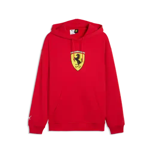 Scuderia Ferrari F1 Big Shield Hoodie - Rosso Corsa/Puma Black Hoodies Scuderia Ferrari XS Red 