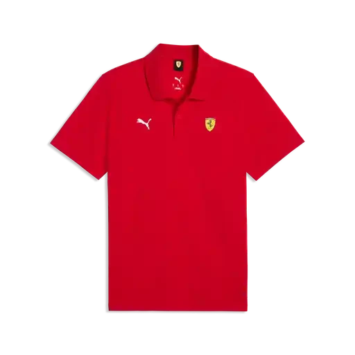 Scuderia Ferrari F1 Fanwear Polo Shirt - Rosso Corsa/Puma White Polos Scuderia Ferrari XS Red 