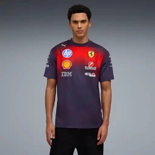 Scuderia Ferrari F1 2026 Special Edition China GP Team T-Shirt - Deep Plum Polos Scuderia Ferrari 