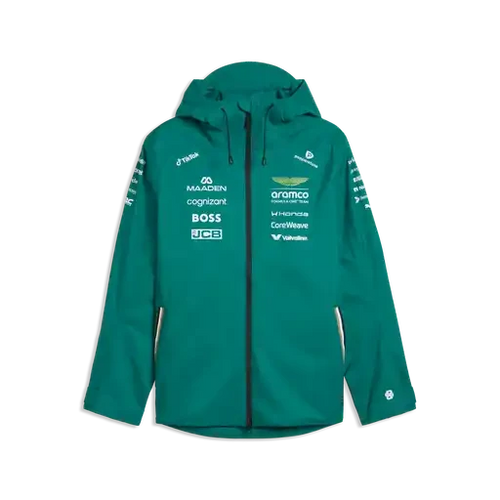 Aston Martin F1 2026 Team Rain Jacket - Green Lux Jackets Aston Martin F1 