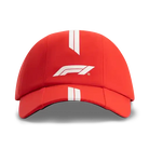 Formula 1 Tech F1 Racing Line Baseball Hat - F1 Hot Red/True Black Hats Formula 1 Red 