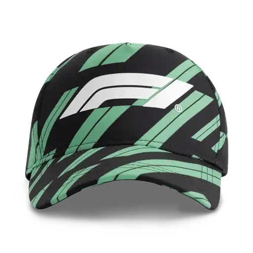 Formula 1 Tech F1 Track Graphic Baseball Hat - Focus Purple/Shift Green Hats Formula 1 Green 