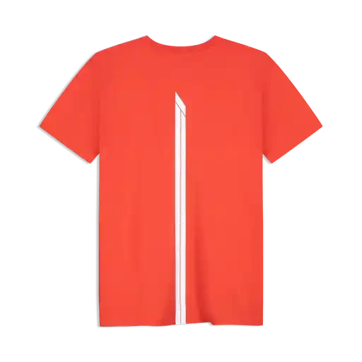 Formula 1 Tech Racing Line T-Shirt - Cloud Dancer/F1 Hot Red/True Black T-shirts Formula 1 